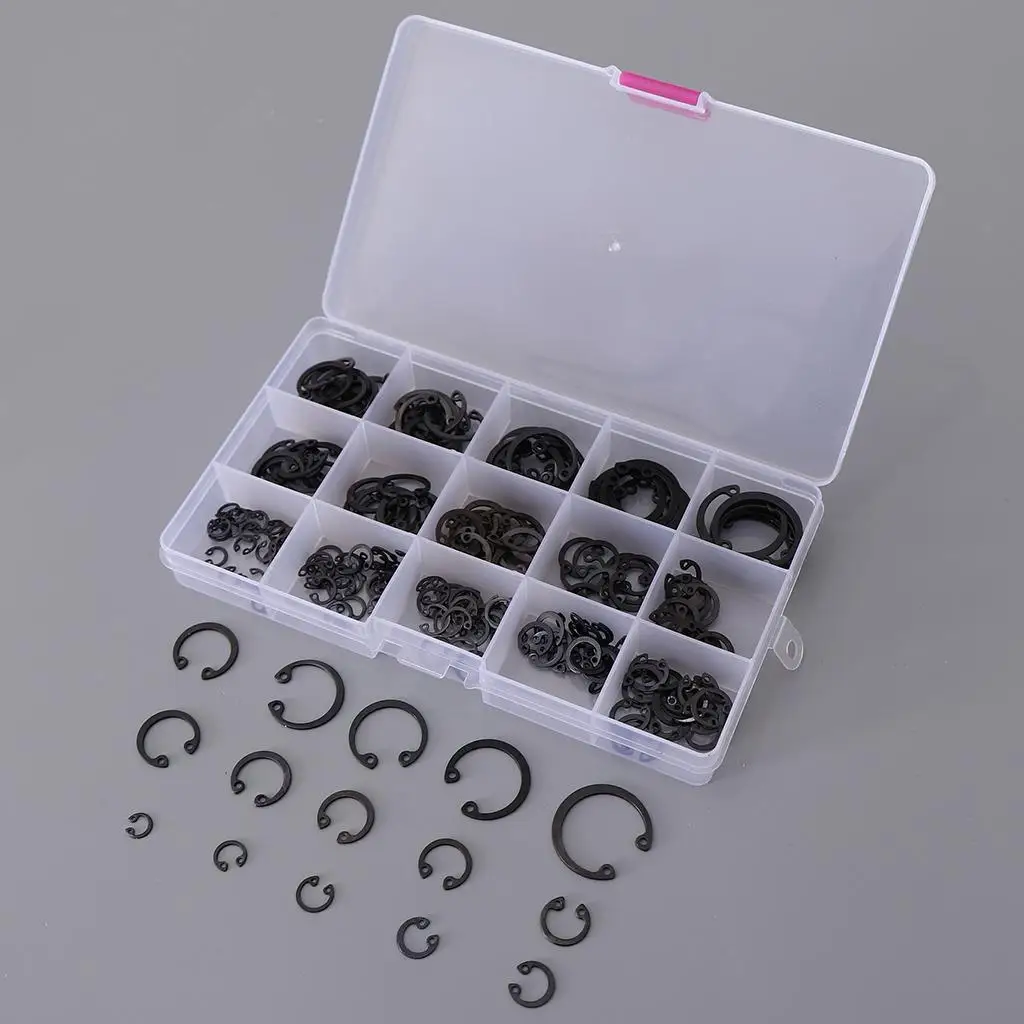 Set da 175 pezzi Anello di fissaggio esterno 15 tipi di metallo con
