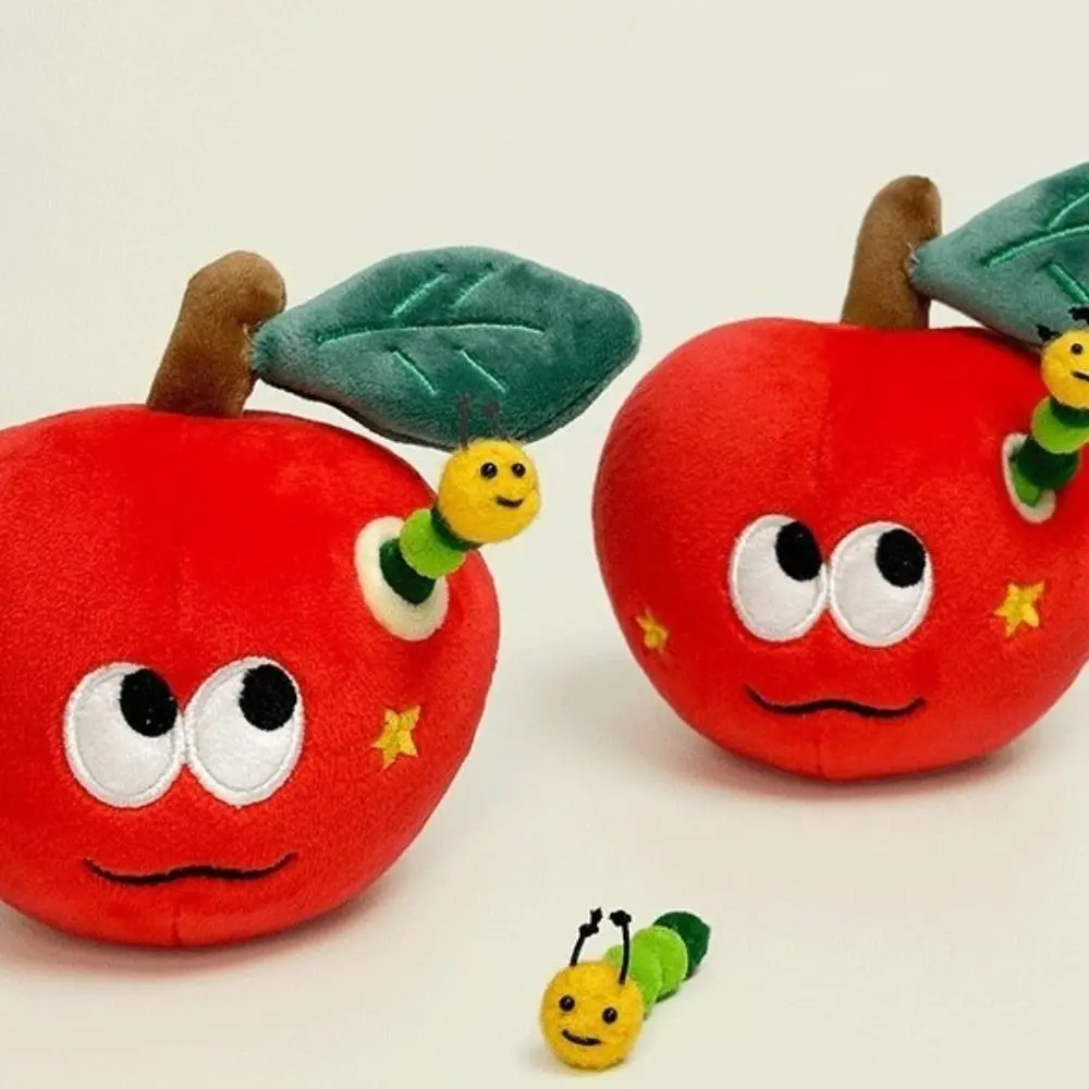 Muñeco de fruta de peluche de dibujos animados a la moda, bonito y romántico sorpresa, almacenamiento de joyas, organizador de anillos creativo suave rojo, Festival de cumpleaños