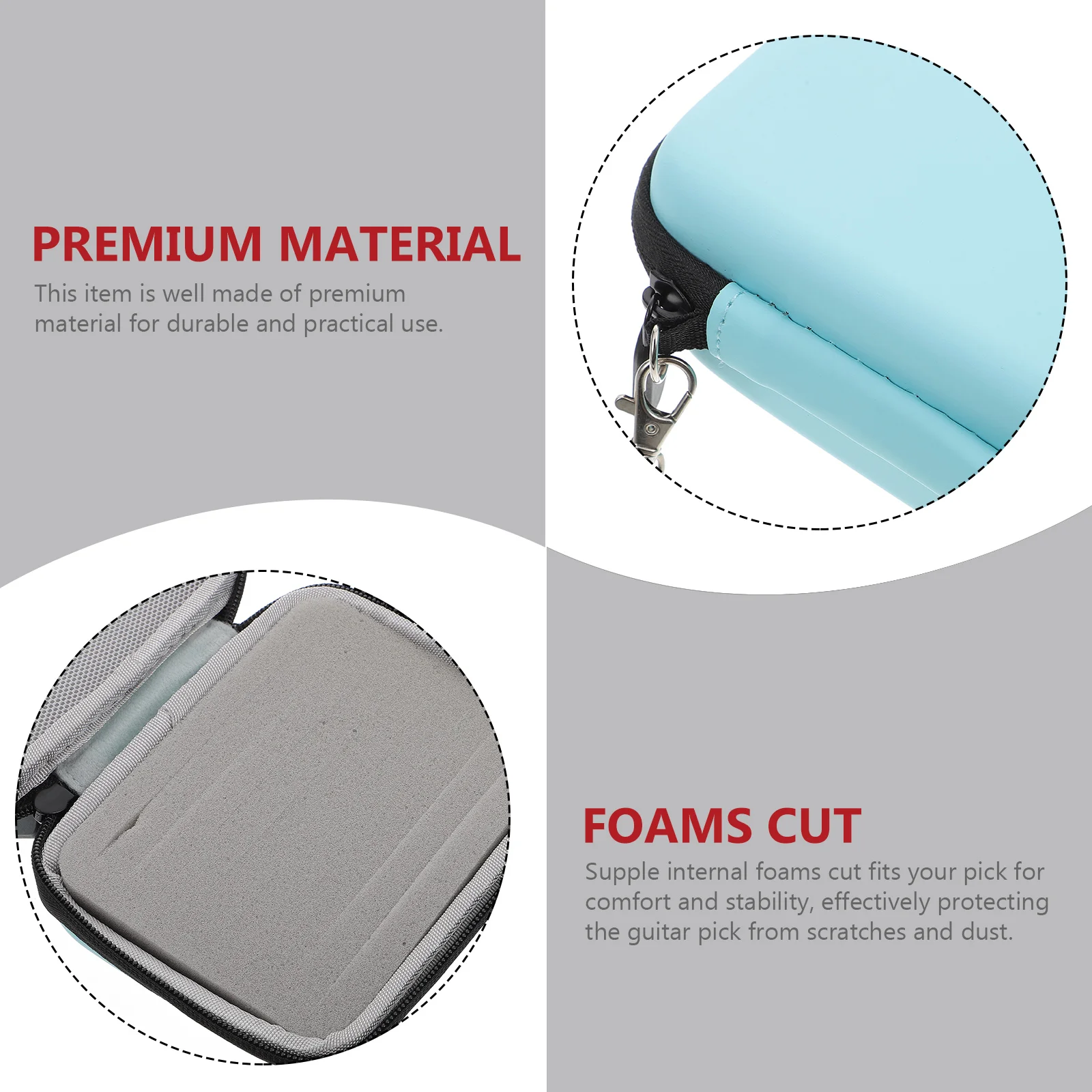 

Guitar Pick Storage Bag Portable Plectrum Organizer For Guitar Ukulele Large-Capacity Pick Holder Case Travel-Friendly