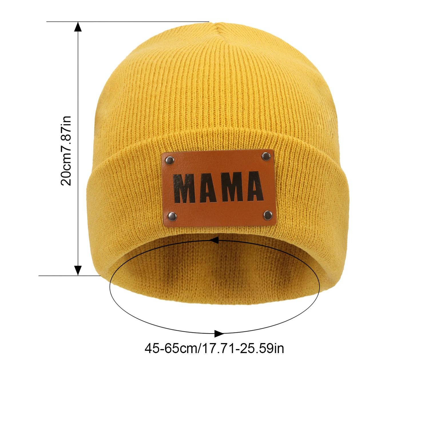 2024 New Parent-Child Beanie Hat Winter Warm Knitted Cap for Mother Stylish MAMA Embroideried Skull Caps Ideal Gifts for Mom