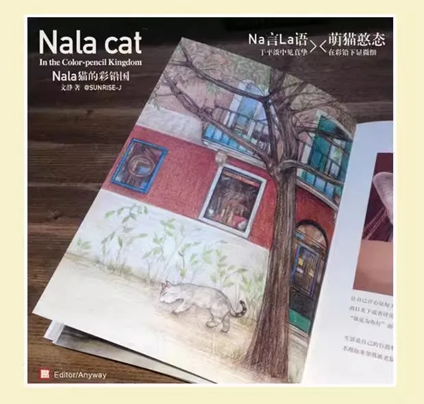 Nala Cat Colored Lead Sketch Painting Tutorial Book