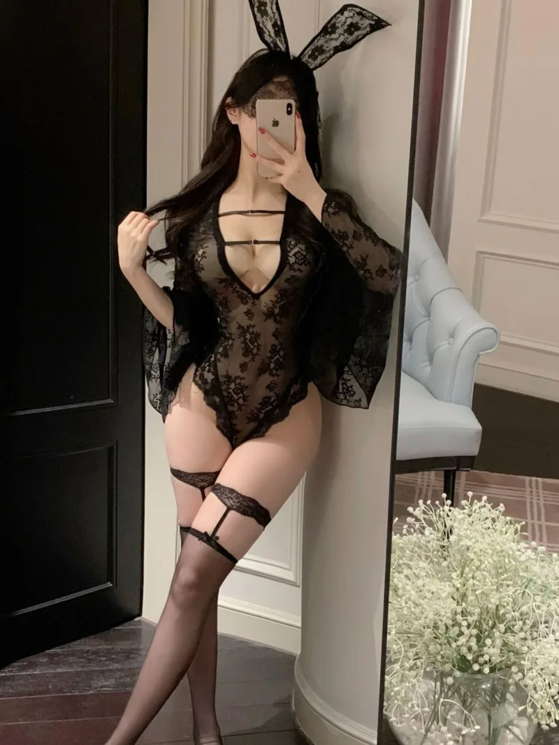 新しいスタイルのパープルレースプリントベルプリントシアーシアーシアースリーブジャンプスーツ制服ワンピースノンスリップタイトフィット衣服LCAL