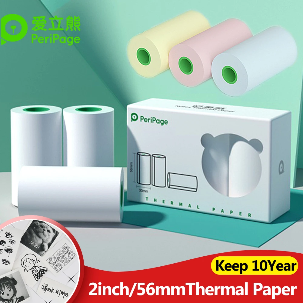 

Peripage 56x30 мм белого цвета термобумага A6 бумага для печати C6 наклейки A9 бумага для заметок A8/A2/H2/P21/P22 термоэтикетка