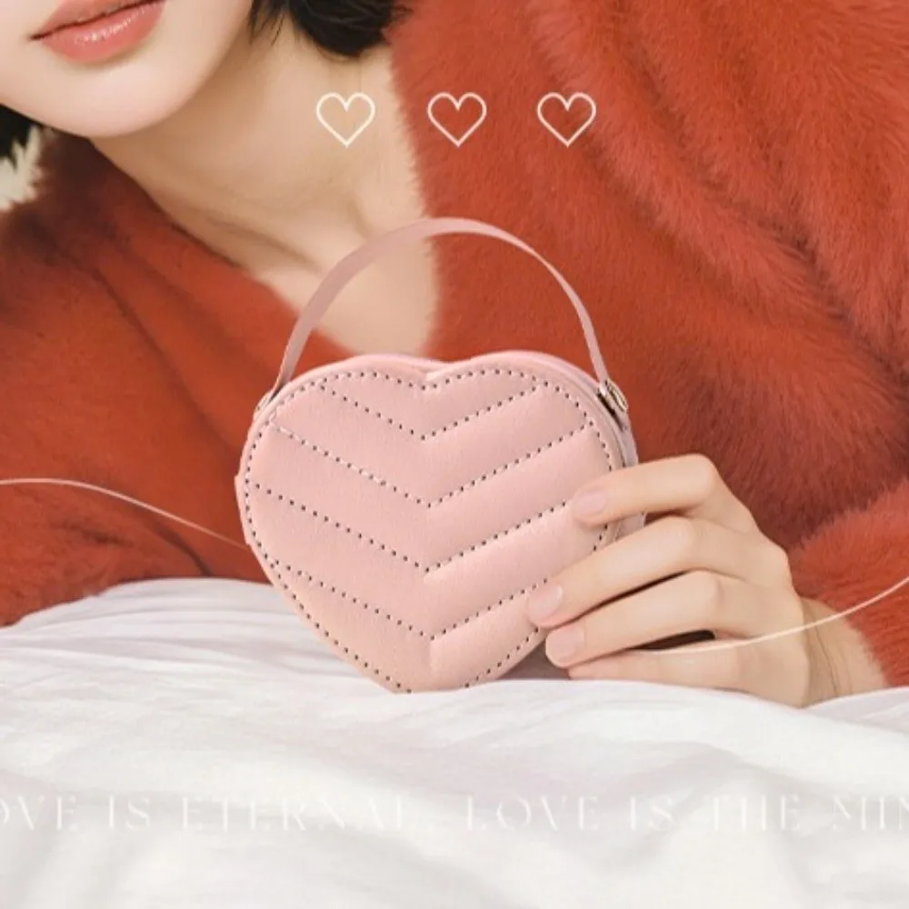 

Portable Jewelry Storage Box Ring Display Storage Box Jewelry Organizer Compact Heart-shaped Valentine Gift Packaging Box