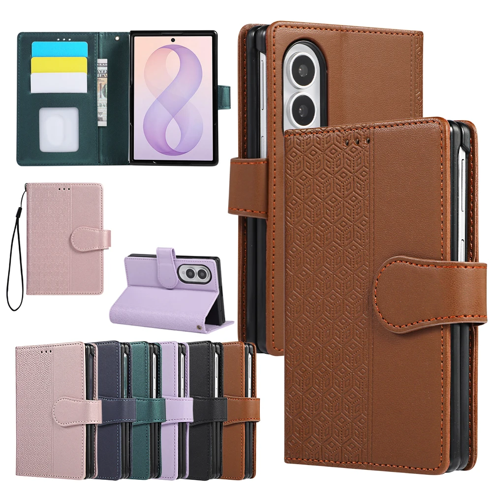 Leather Wallet Card Holder Phone Cover - Business Luxury Leather Wallet Phone Case