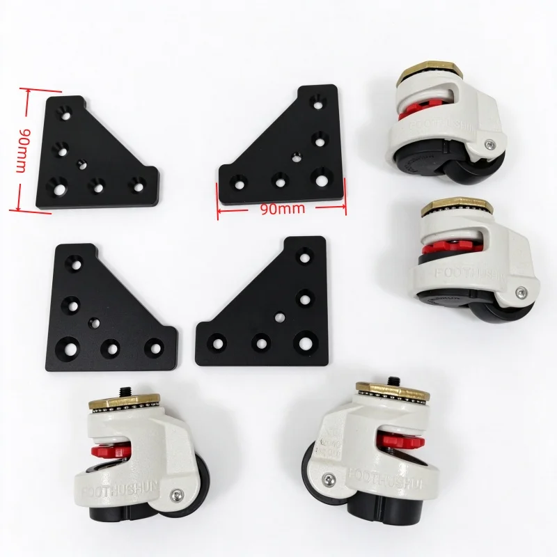 Funssor Ratrig V-core3/3.1/4 3D Printer Aluminum CNC Roller Caster Plate Upgrade Kit