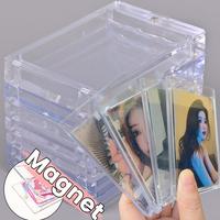 Magnetic Card Holder Pocket Monster Cards Protectors Hard Plastic Sleeves Trading Display Case Baseball Sports Display Card Case