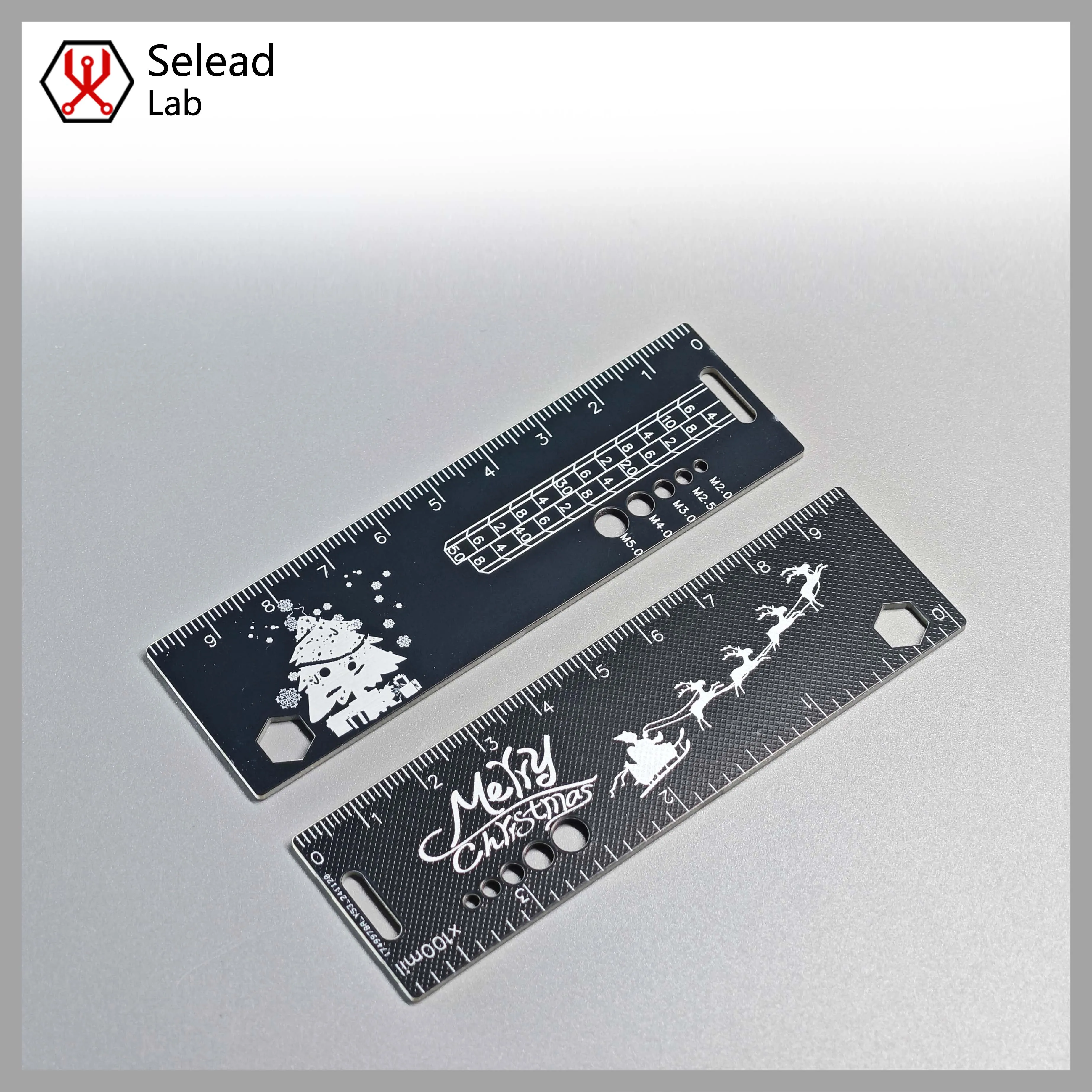 Seleadlab PCB Multi Functional Ruler Useful Tools Halloween Christmas Festival Customization 3D Printer Parts