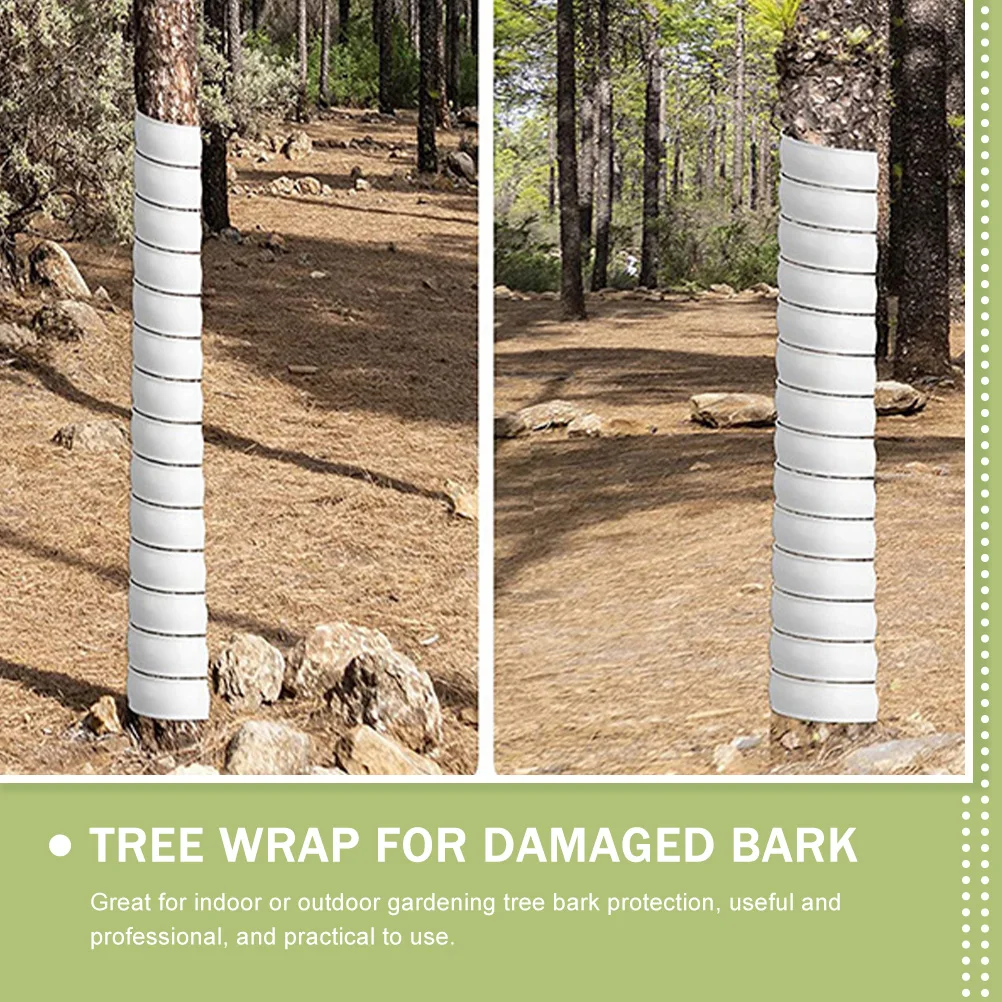 

2Pcs Tree Trunk Protector Plastic Wraps Gardening Supplies Kit Deer Proof Bark Guards Lightweight Tree Tubes Plants Protection