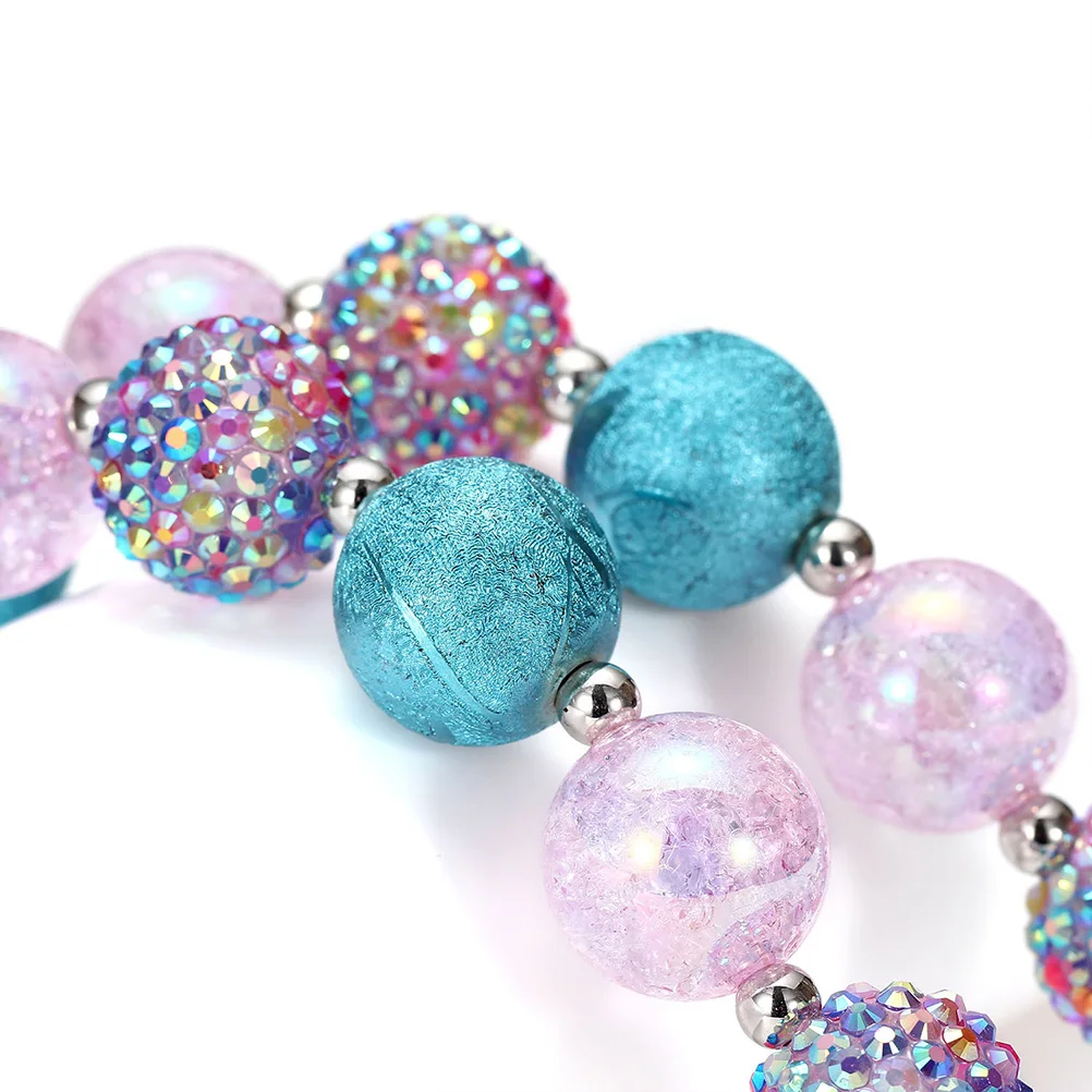

Beaded Necklace Kids Chunky Girls Jewelry Pendant European American Choker Baby Present Party Birthday Beach Gift for Children