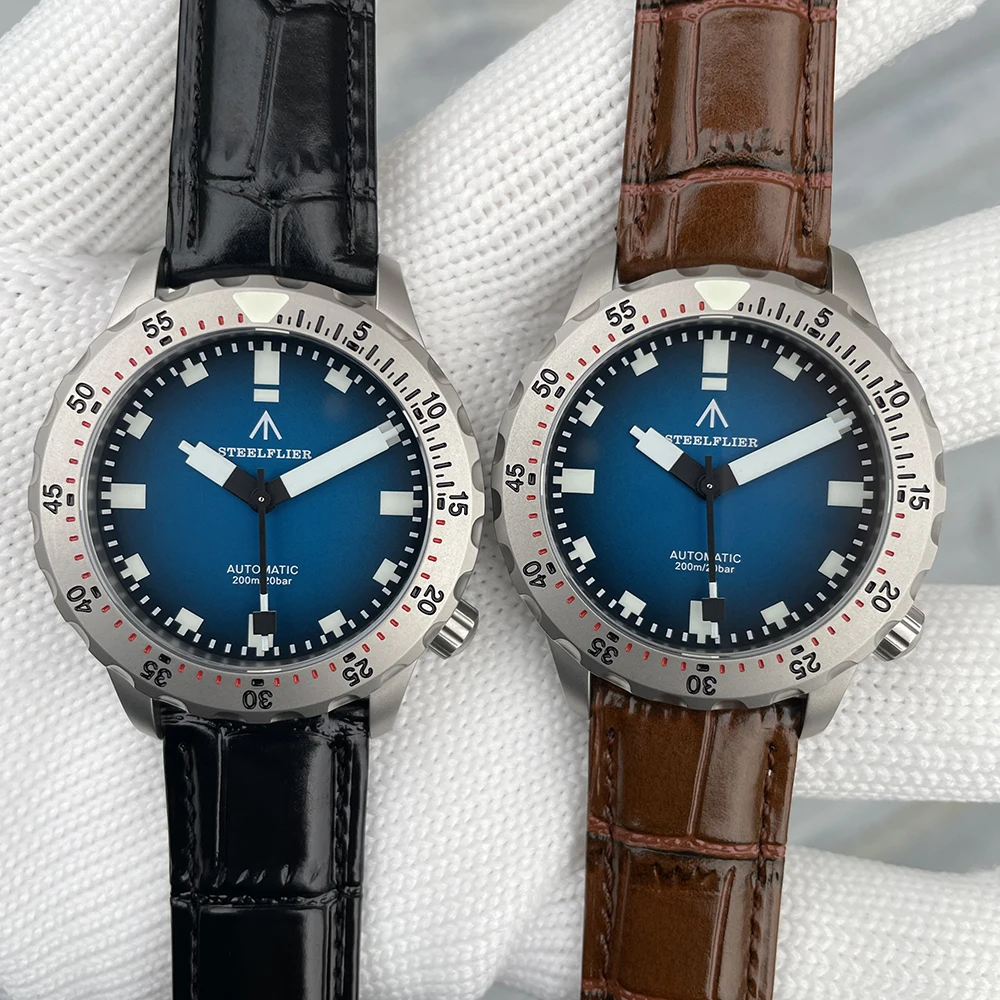 STEELFLIER Offizielle SF755U Neue Ankunft Luxus Mechanische Armbanduhr 20Bar Wasserdicht NH35 Bewegung Super Leuchtende Taucheruhren