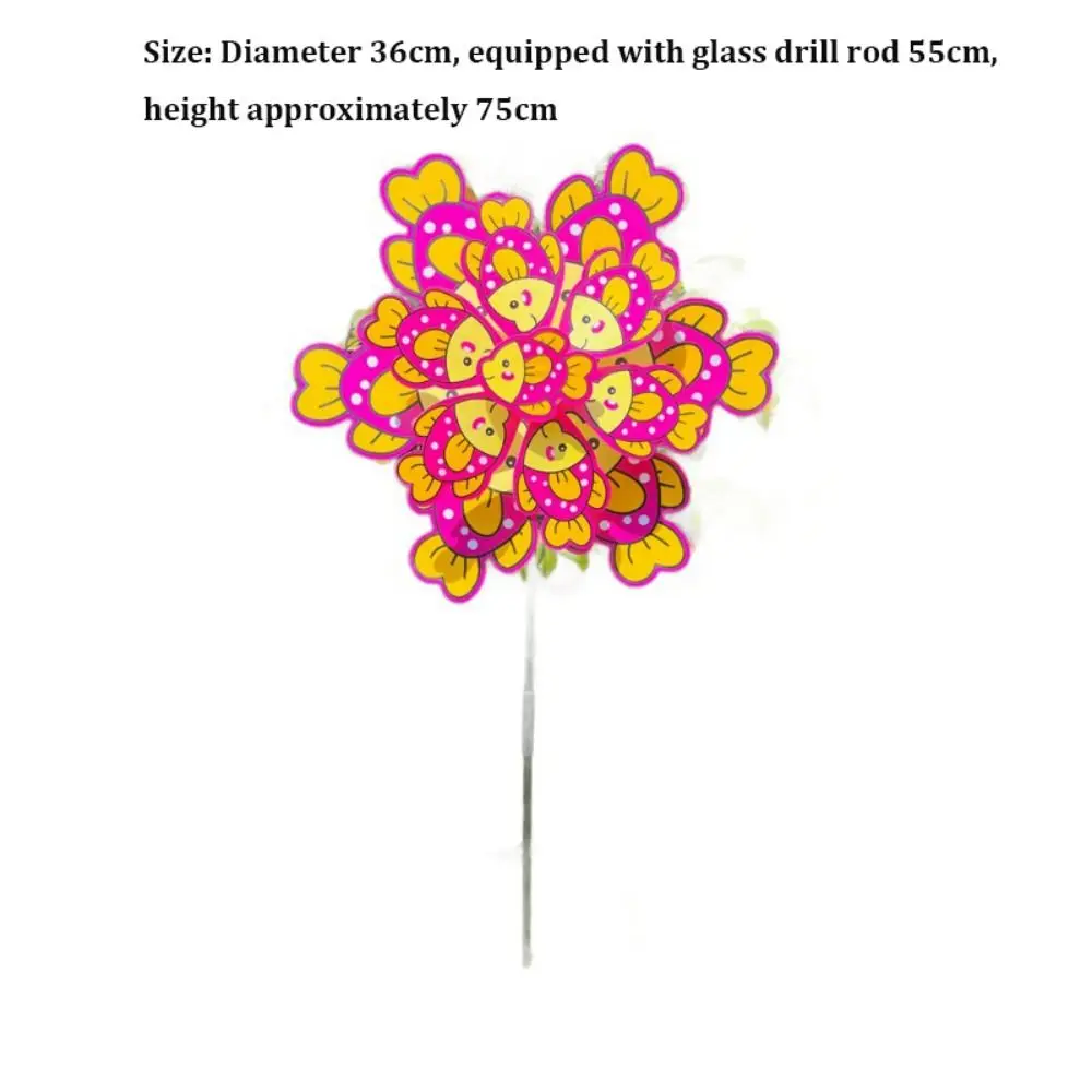 Multistyles Rotating Windmill Wind Spinner Cartoon Ocean Fish PVC Standing Lawn Animals Pinwheel Colorful Double Layered