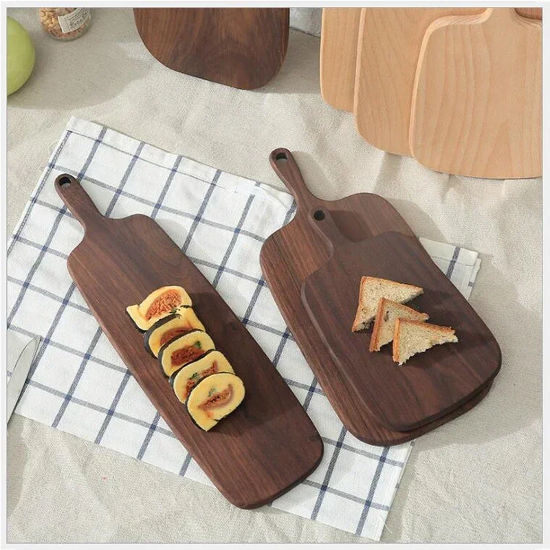 1 pz noce nera/Alder tagliere in legno cucina piatto per alimenti in legno Pizza Sushi pane tutto vassoio in legno tagliere senza vernice