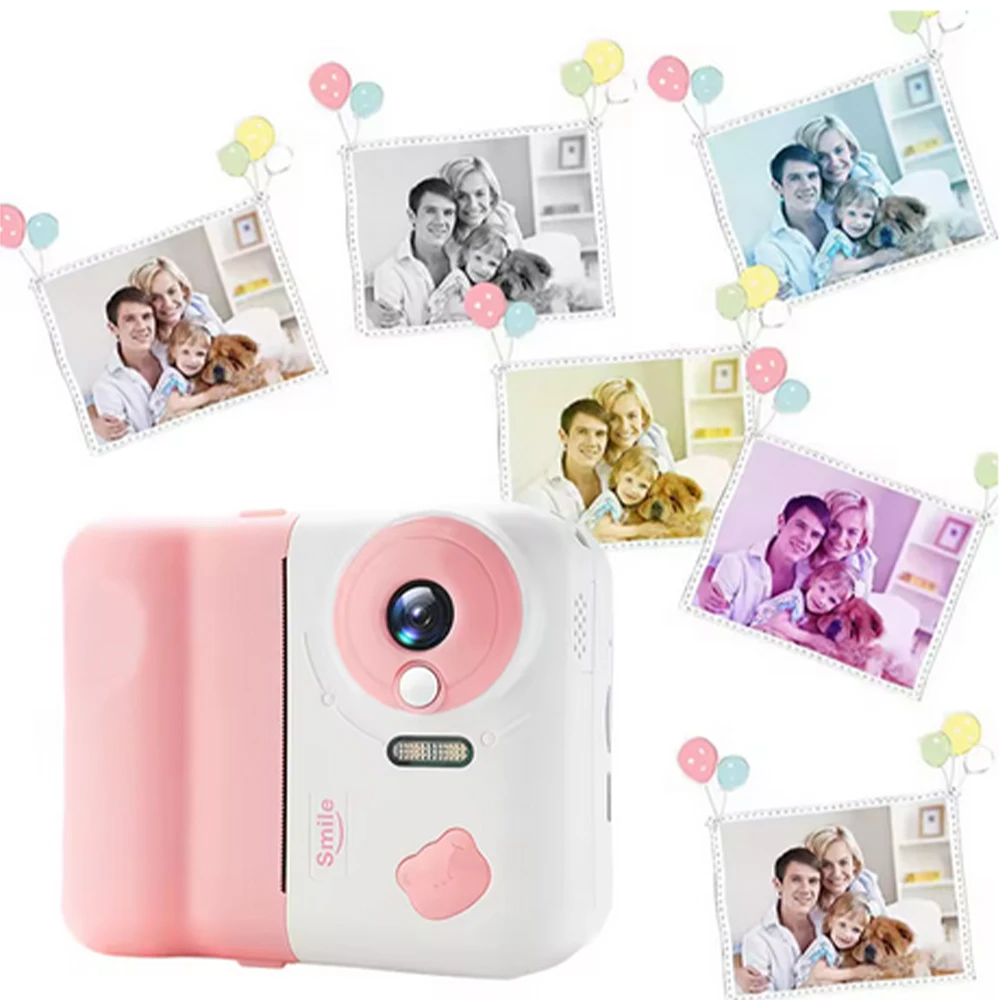 9IMOD Kids Camera Instant Print Camera 2.4 inch 1080P Children Digital Photo Video 10X Zoom 32GB TF Card with Bluetooth Printing