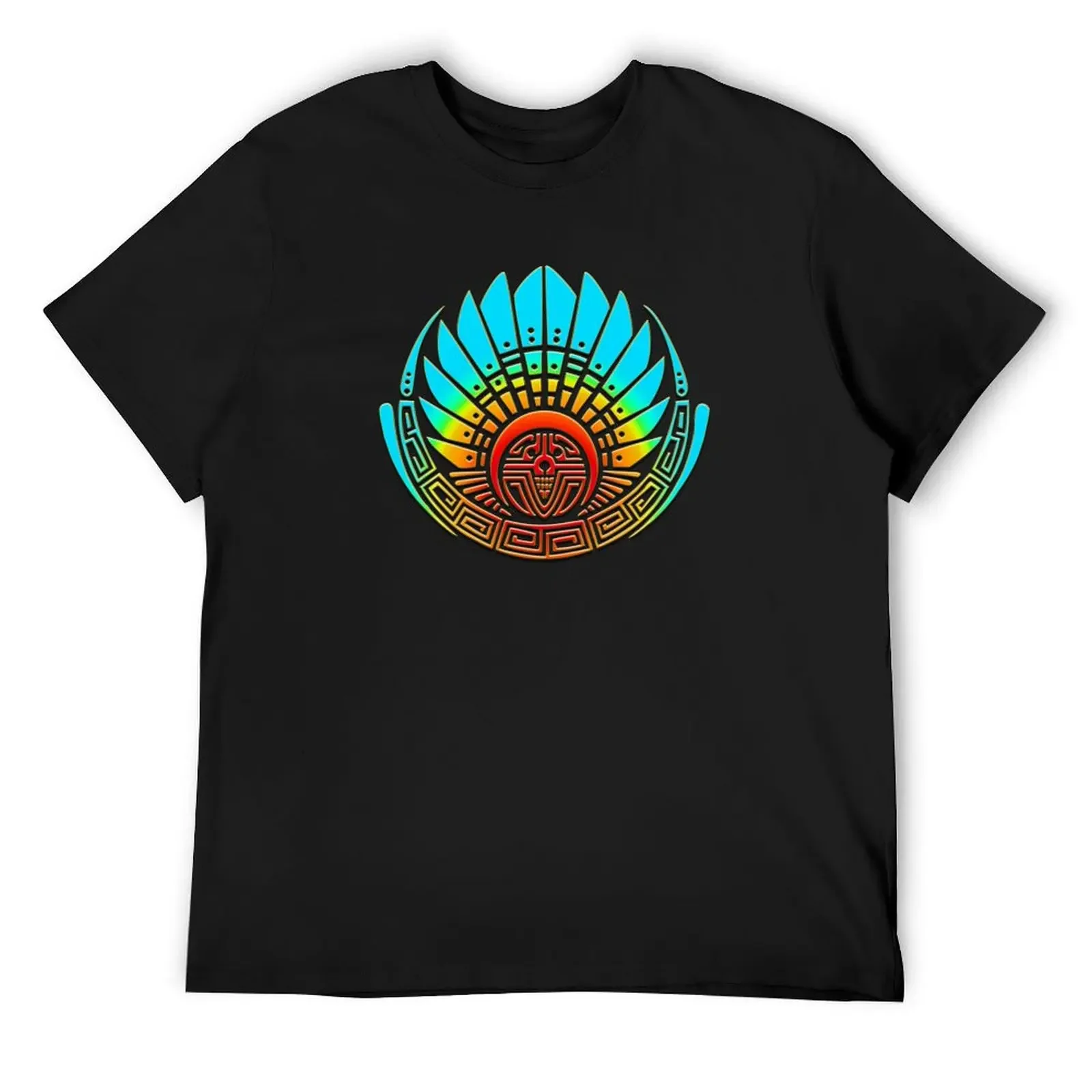 

Mayan mask, crop circle, Quetzalcoatl T-Shirt summer 2025 funny shirt cotton anime stuff street wear men clothes