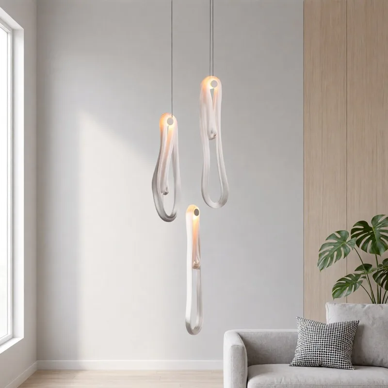 Handmade Glass Pendant Lights Italian Designer LED Hanging Lamps Bar Counter Bedroom Bedside Study