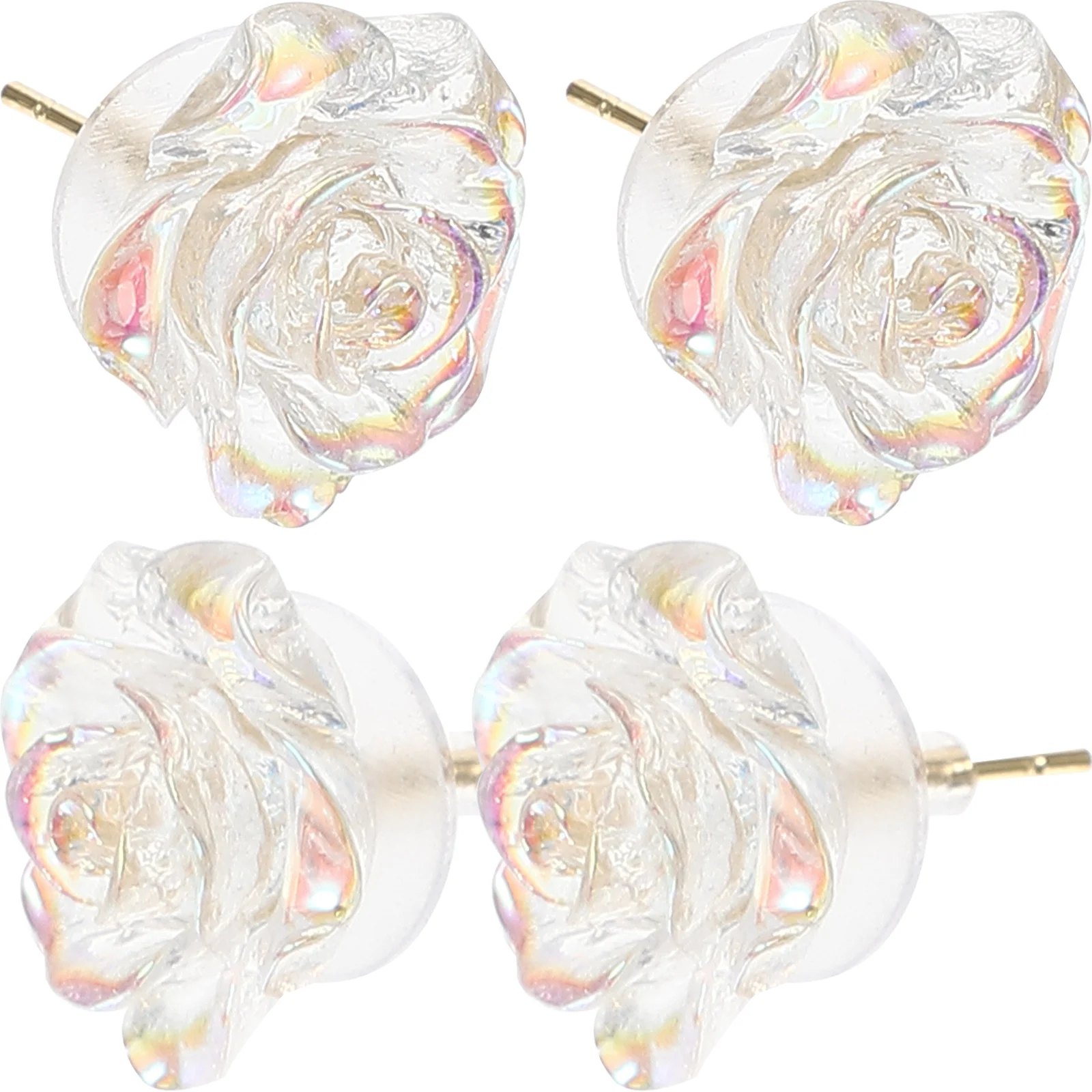 

Colorful Flower Earrings Women Studs Jewelry 2 Pairs Ear Stud Fashion Accessory Daily Dress Casual Sportswear Formal Lightweight