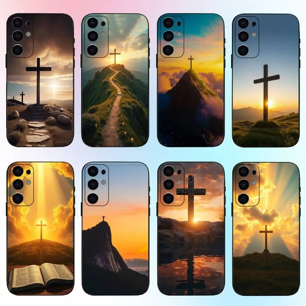 

Cross Pattern Phone Case For Samsung S25,S24,S21,S22,S23,S30,Ultra,S20,Plus,Fe,Lite,Note,10,9,5G Black Cover