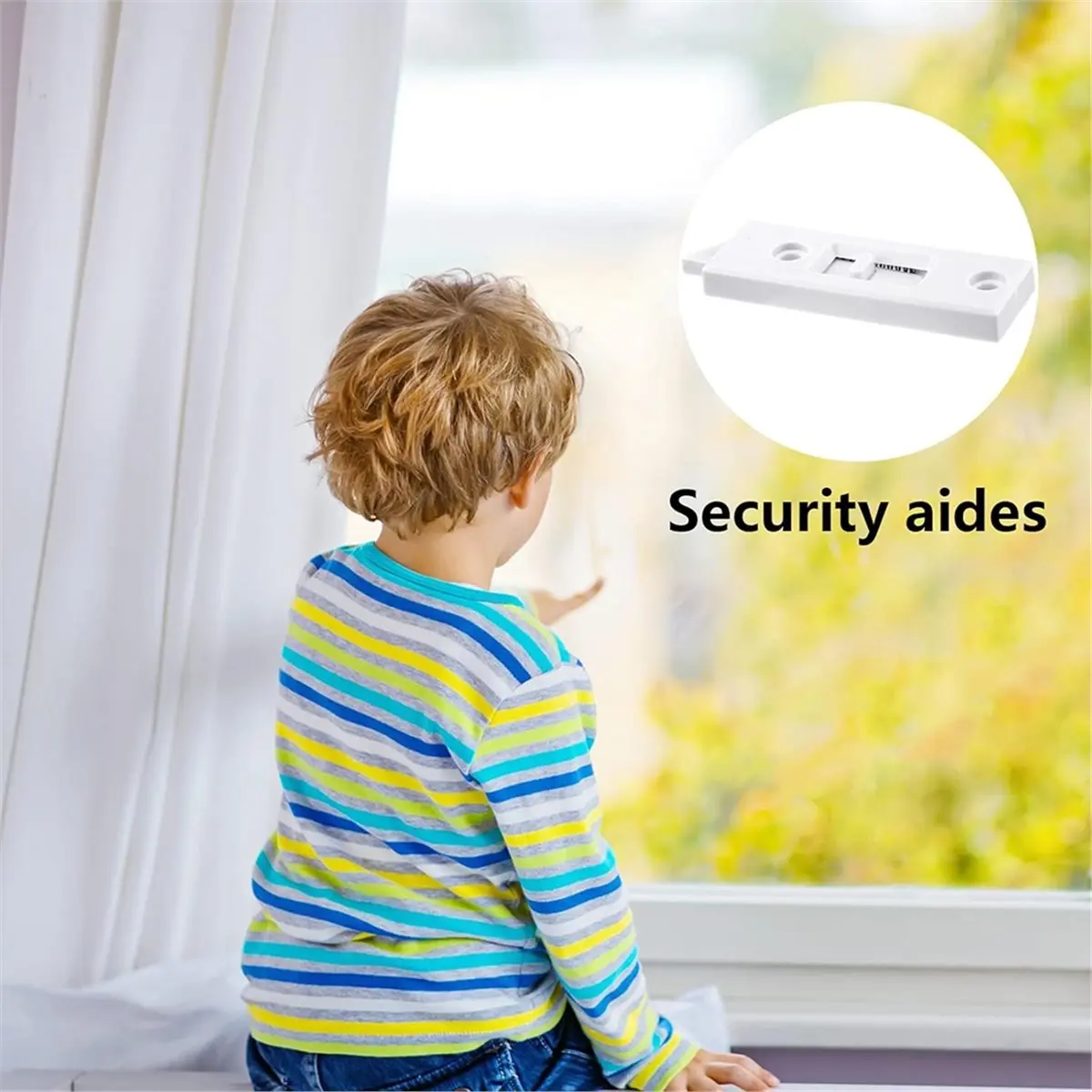 2026 New 8 Set Window Locks Window Parts and Hardware Tilt Latchs Plastic Construction, Spring Loaded, 2 Inch Hole Center