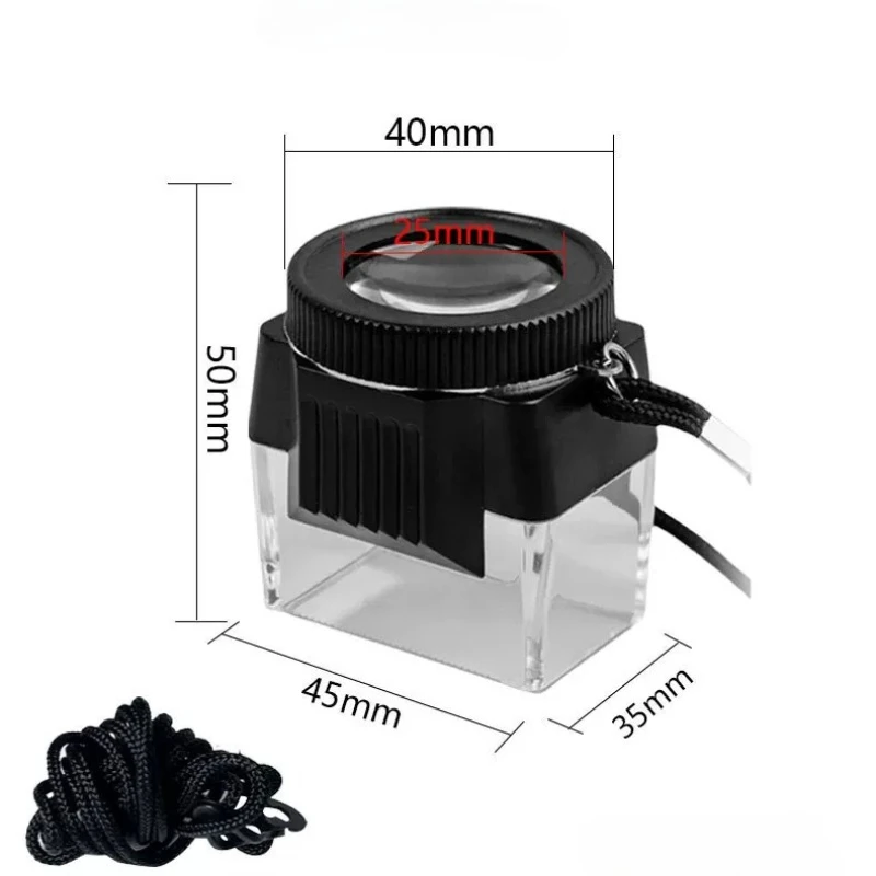 Portable 10x Magnifying Glasses with Scale and High-Definition Optical Lens Magnifier Glass Helping Hands Loupe