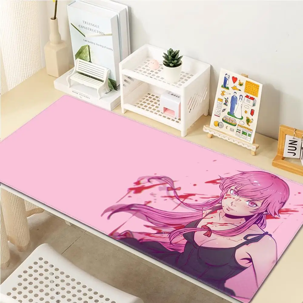 Gasai Yuno Deskmat Xxl Gaming Mouse Pad Gamer Rgb Kawaii Desk Accessories Mousepad Mats Anime Mause Pc Pads Carpet Mat Large Led