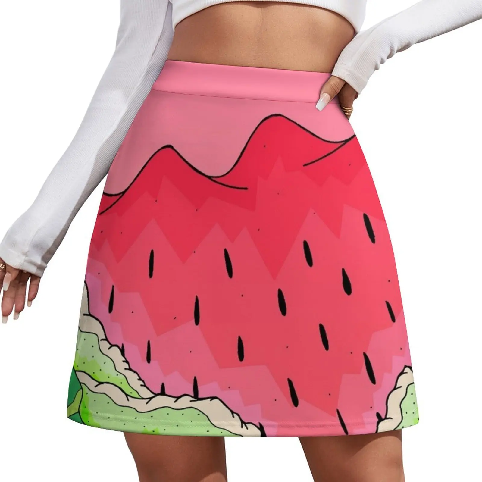 

Watermelon Slice Mini Skirt korean fashion Miniskirt woman dress