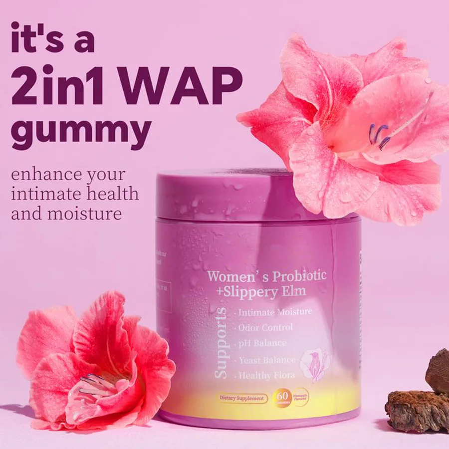 60 Count Pineapple Feminine Probiotics Gummies, Premium Quality for Women's Vaginal pH Balance & Immune Defense Support
