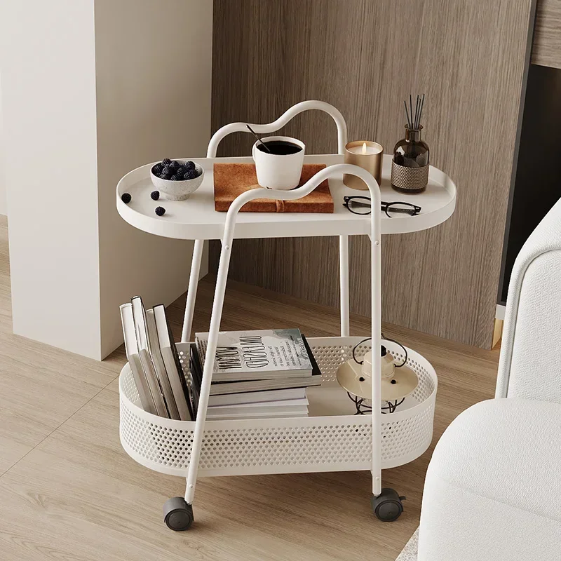 

Nordic simple living room movable floor snack rack office vertical storage