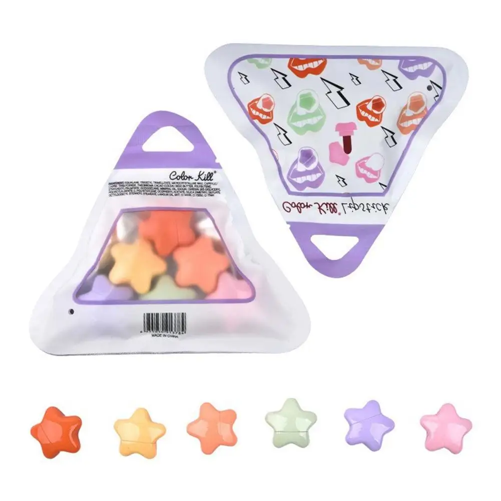 6 kleuren/doos Leuke Mini Lippenstift Mat Fluwelen Capsule Waterdichte Lippenstift Cosmetisch Cadeau Langdurige Gemakkelijke Kleur Lippenstift