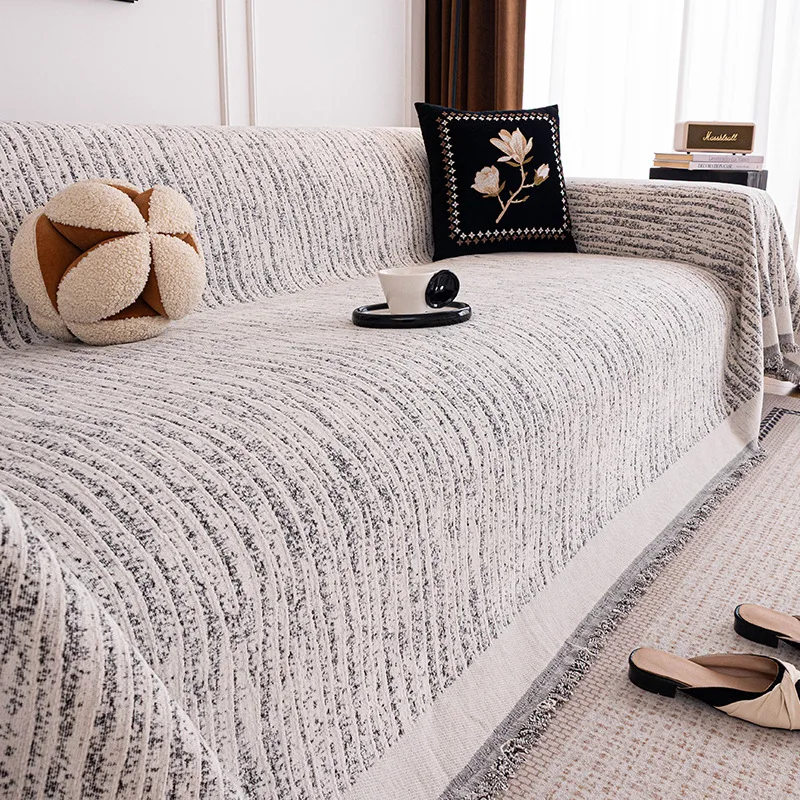 

All Season Universal Chenille Sofa Cover 2026 One Piece Full Coverage Non Slip Stain Resistant Sofa Throw Blanket Seat Pad