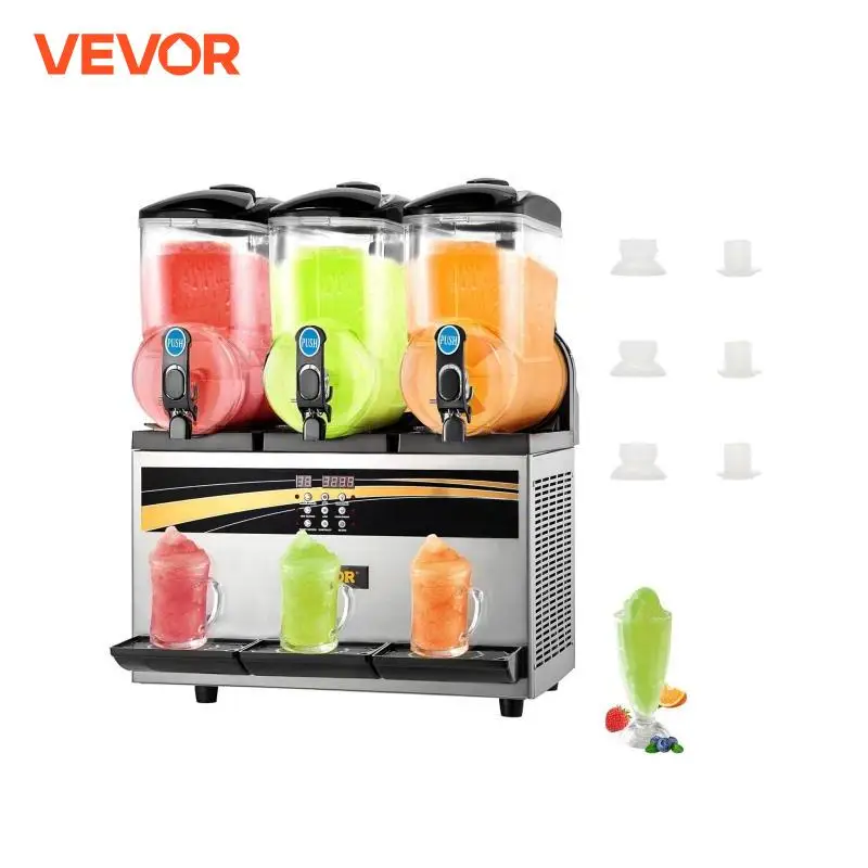 

VEVOR 45L Slushy Machine Intelligent LED Control Panel Drink Dispenser Juicer Beverage Granizing Smoothie Maker for Commercial