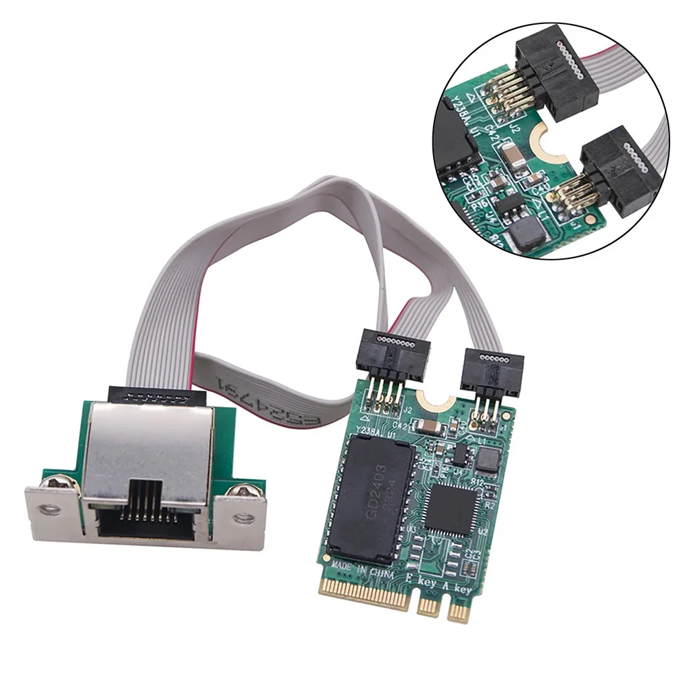 M.2 Key A + E 2,5G Gigabit Ethernet tarjeta Lan de red RTL8125B Chipset accesorios para herramienta de medición de prueba accesorio