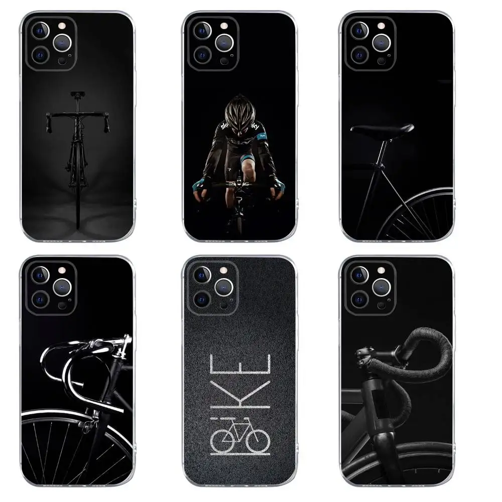 

Bicycle Bike Sport Phone Case For iPhone 16,15,14,13,12,11,Pro,Max,Xs,Xr,X,7,8,Plus,Mini Silicone Clear Cover