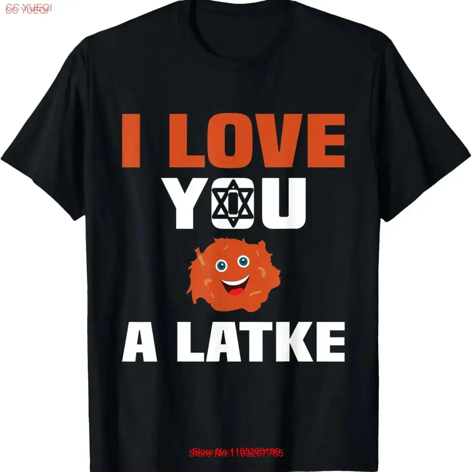 

Jew Jewish I Love You a Latke T Shirt vintage Washed designer clothes Comfortable streetwear Soft fashion Slightly homme