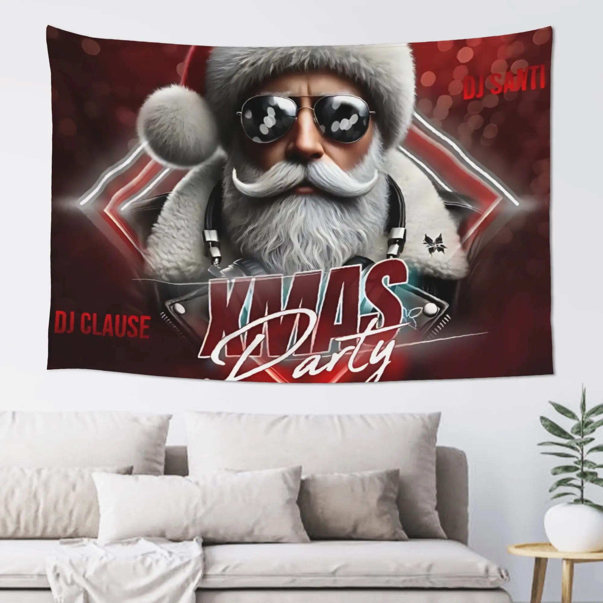 christmas party ad video template Customized Tapestry  Wall Hanging Blanket Tapestry Home Decor Items Wall Decorations
