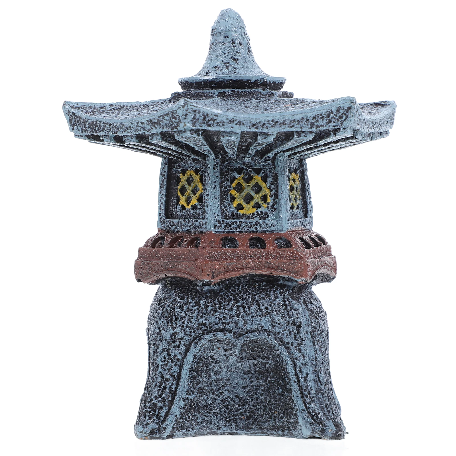 

Resin Pagoda Lantern Garden Statue Retro Design Japanese Aquarium Decor Outdoor Indoor Bonsai Terrarium Decoration