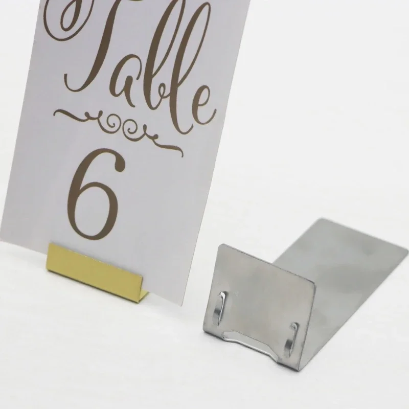 12 stücke Tisch Karte Lagerung Steht Metall Handy Halter Clip Visitenkarte Display Rack Konferenz Zimmer Zubehör