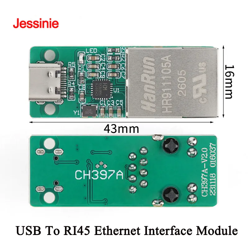 USB To RJ45 Ethernet Interface Module CH397A Module Usb To Ethernet Interface Board Type-CTo Rj45 Computer