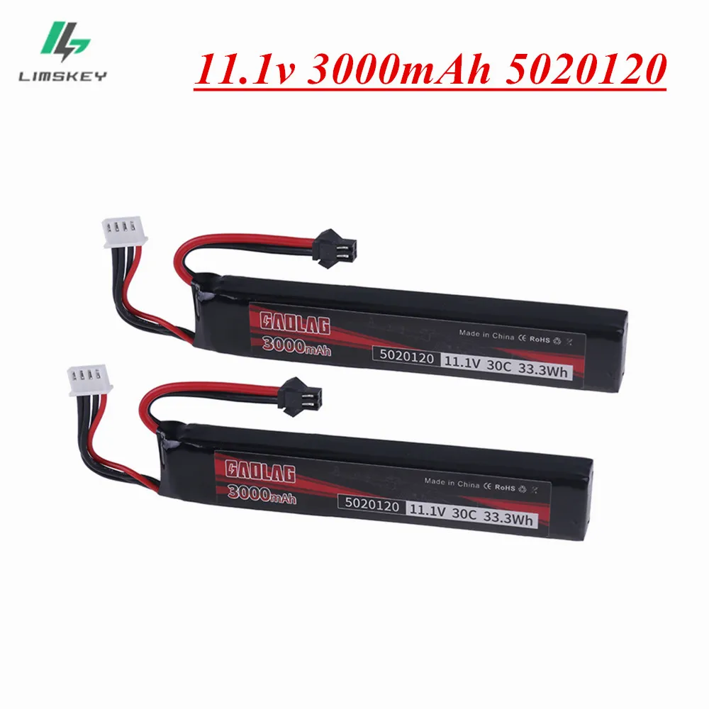 11.1V 3000mAh Lipo battery for Electric water Ball Automatic Pneumatic Toys Gun/Splatter Ball/Gel Ball BlasterToys Gun Parts SM