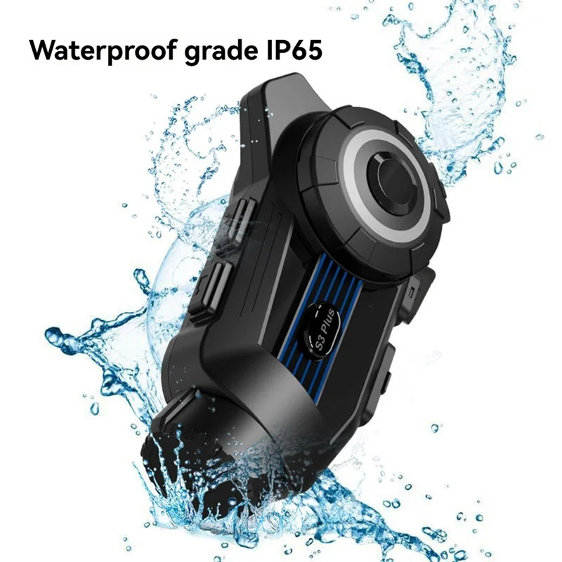 【NEW】S3 Plus Motorcycle Helmet Bluetooth Intercom Headset 2K Video Recorder DVR Dash Cam Supports 6 People