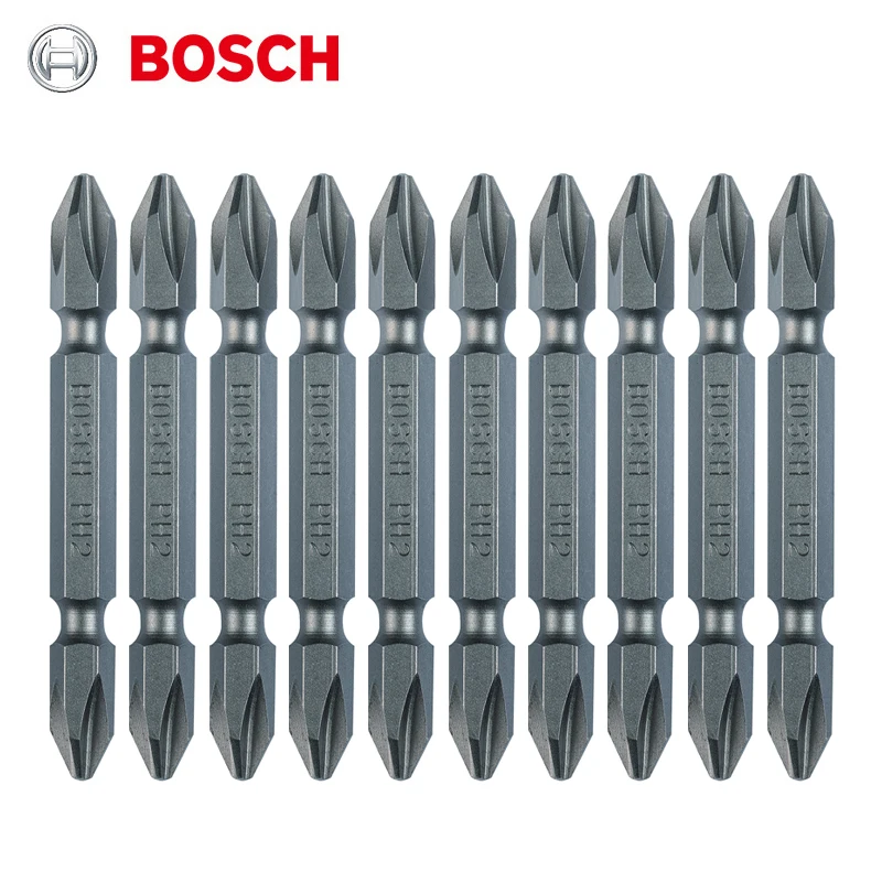 Bosch 2608521039 65mm Double Ended Bit Set PH2 Pack of 10 Electric Screwdriver Drill Bits