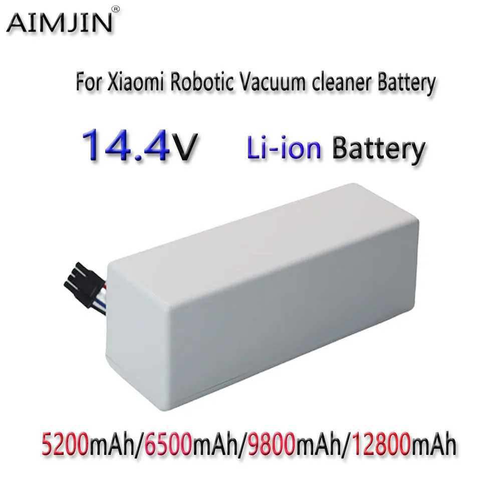 

14.4V 5.2/6.5/9.8/12.8Ah For Original Xiaomi MiJia Replace Sweeping Mopping Robot Battery P1904-4S1P-MM Vacuum Cleaner