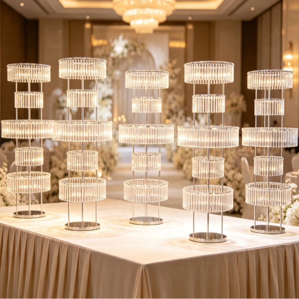 4-10pcs)80-130cm Gold Metal Candelabra Candle Holder Wedding Stage Decoration Table Centerpiece Candelabrum Wedding Light Party