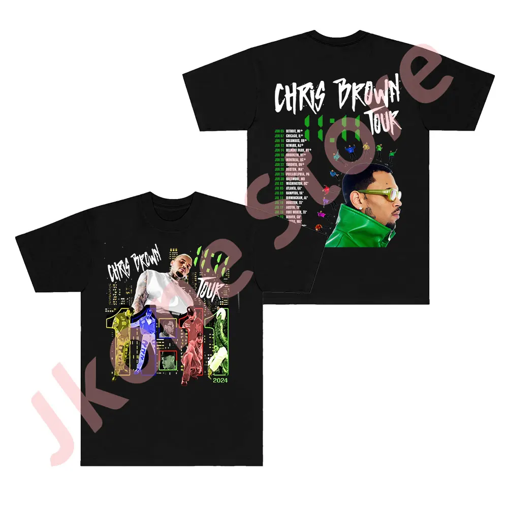 Chris Brown 11:11 Crty Tour camicie nuovo Logo Merch t-shirt donna uomo moda Casual stile HipHop manica corta