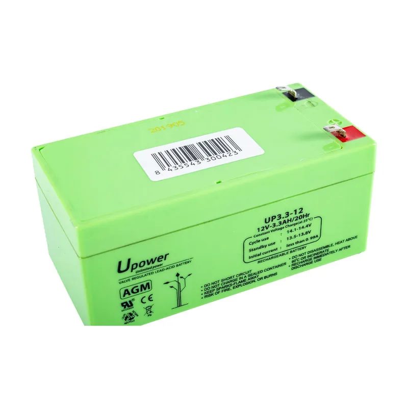 12V 3.3Ah AGM sealed battery U-power for Sais and alarm systems