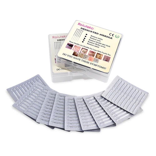 100/200 Uds agujas estériles pluma de Plasma aguja máquina de belleza pecas punto eliminación de tatuajes pluma agujas de repuesto