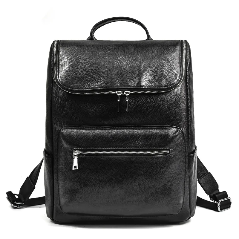 

Men's fashion leather shoulder casual student bag first layer cowhide computer bag travel