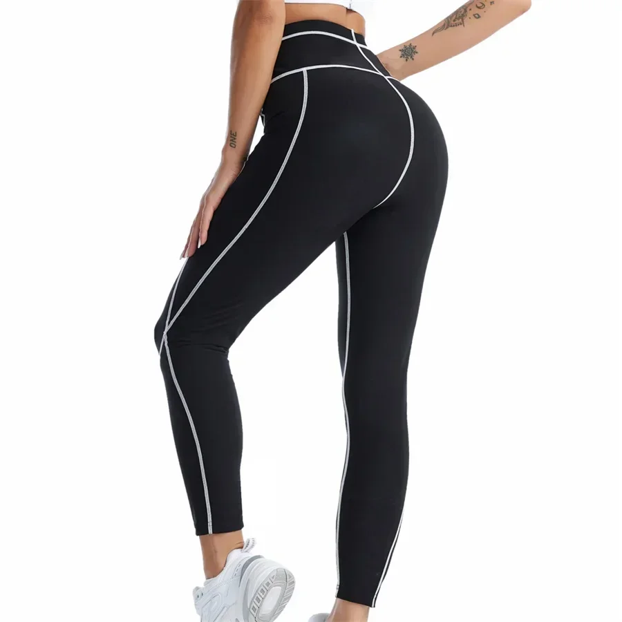 Pantalon de survêtement de sauna chaud pour femmes, shapers de transpiration thermiques, perte de poids, combustion des graisses, corset amincissant