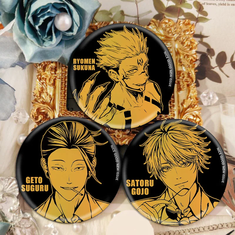 

Jujutsu Kaisen Anime Brooch Satoru Gojo Geto Suguru Ryomen Sukuna Metal Badge Backpack Clothing Decoration Accessories Fans Gift