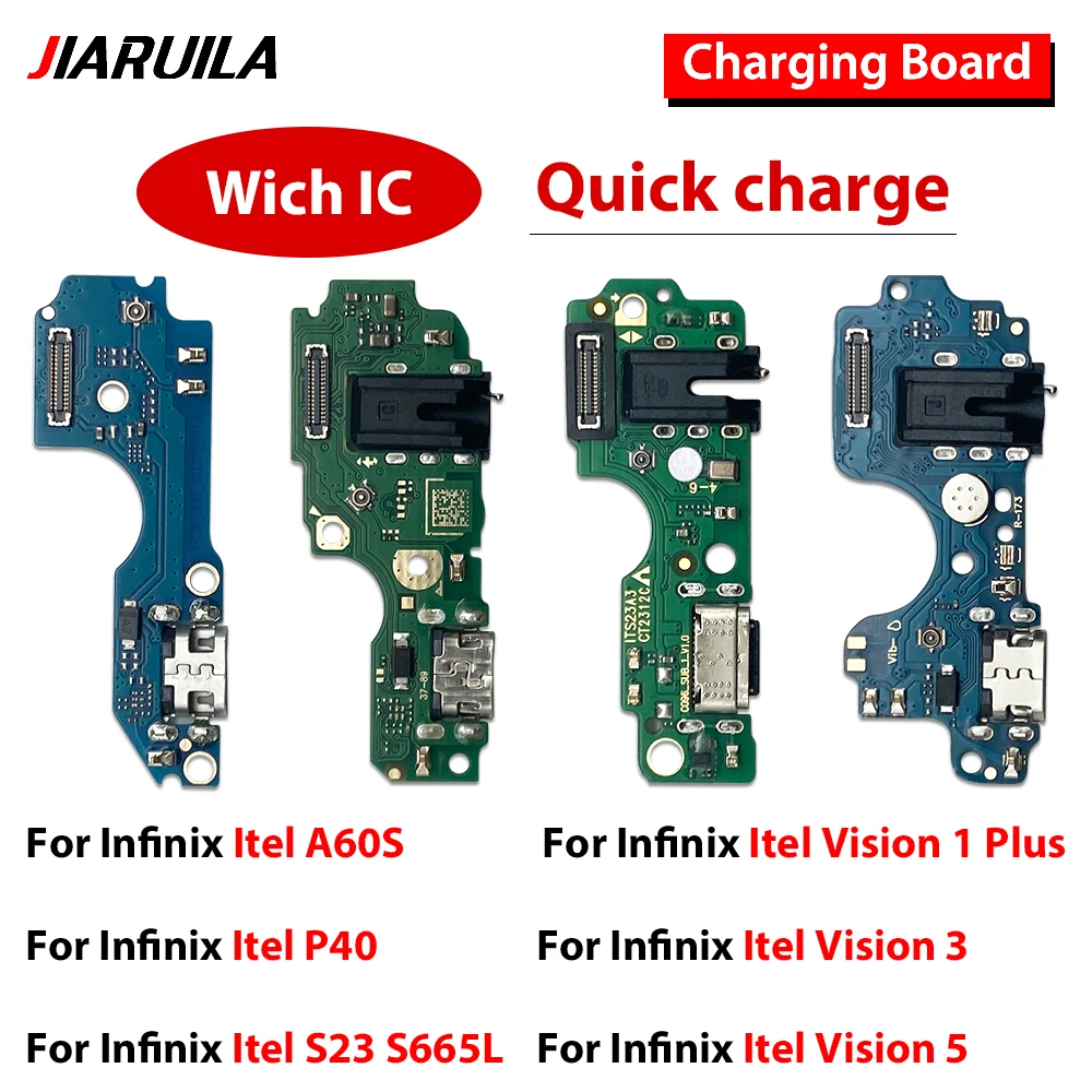 

Отличная плата зарядного устройства PCB Flex для Infinix Itel A60S P40 S23 S665L Vision 1 Plus 3 5 USB-порт, разъем для док-станции, ленточный кабель для зарядки